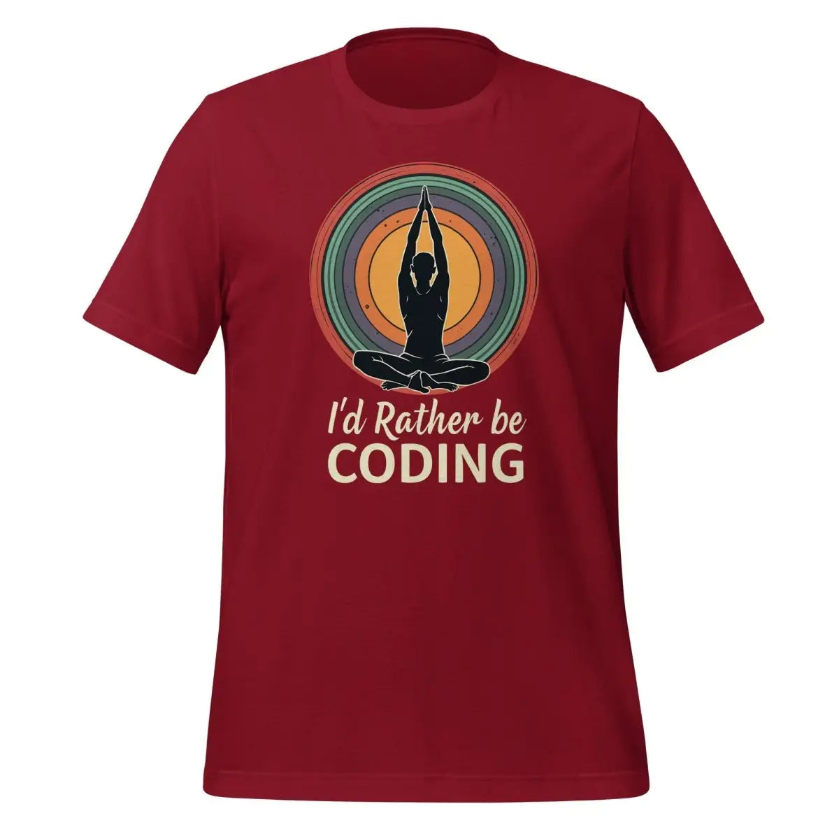 I’d Rather Be Coding T-Shirt 3 (unisex) - Cardinal / M