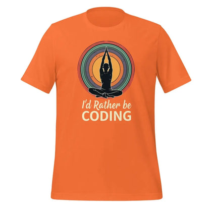 I’d Rather Be Coding T-Shirt 3 (unisex) - Orange / M