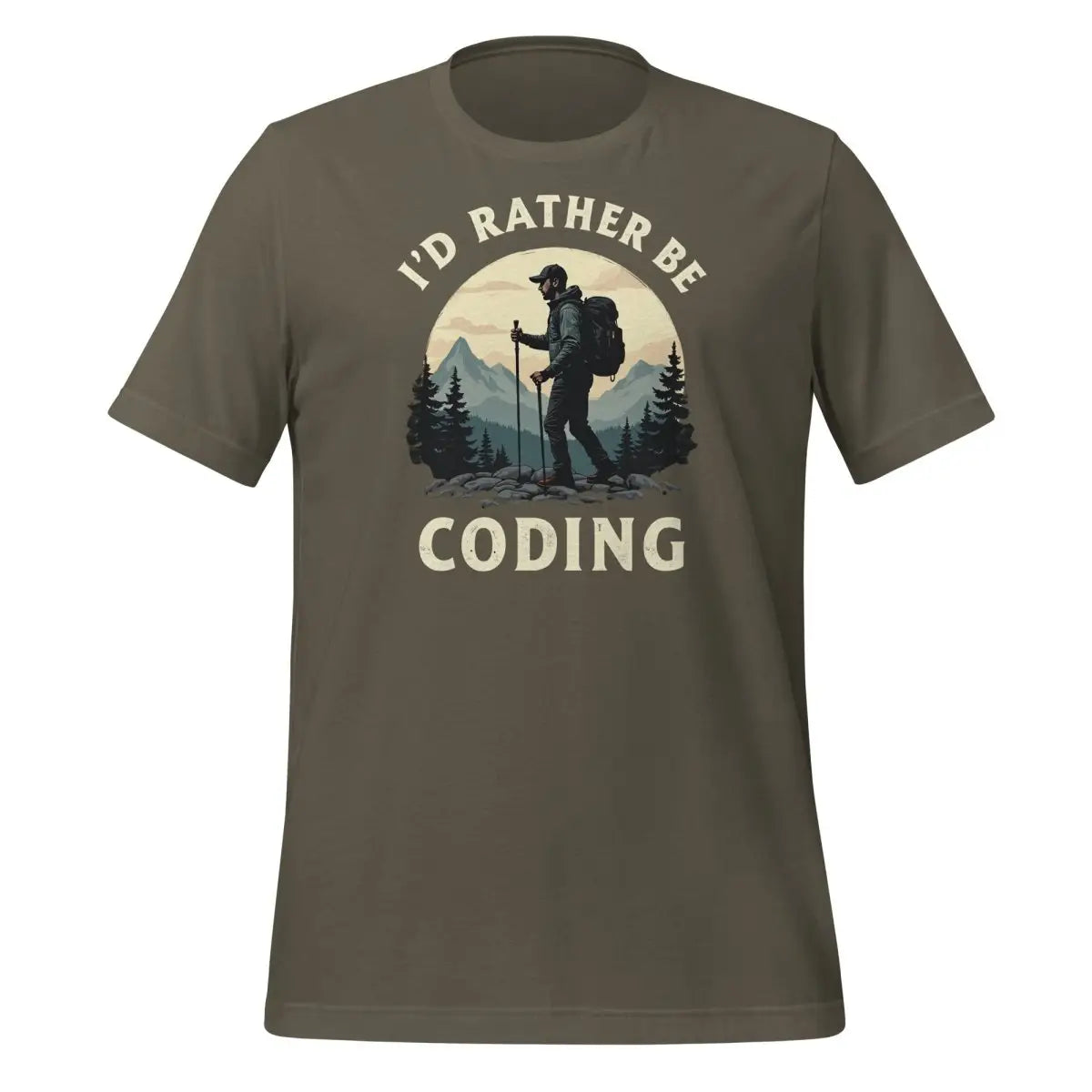 I’d Rather Be Coding T-Shirt (unisex) - Army / M