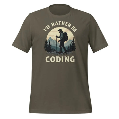 I’d Rather Be Coding T-Shirt (unisex) - Army / M