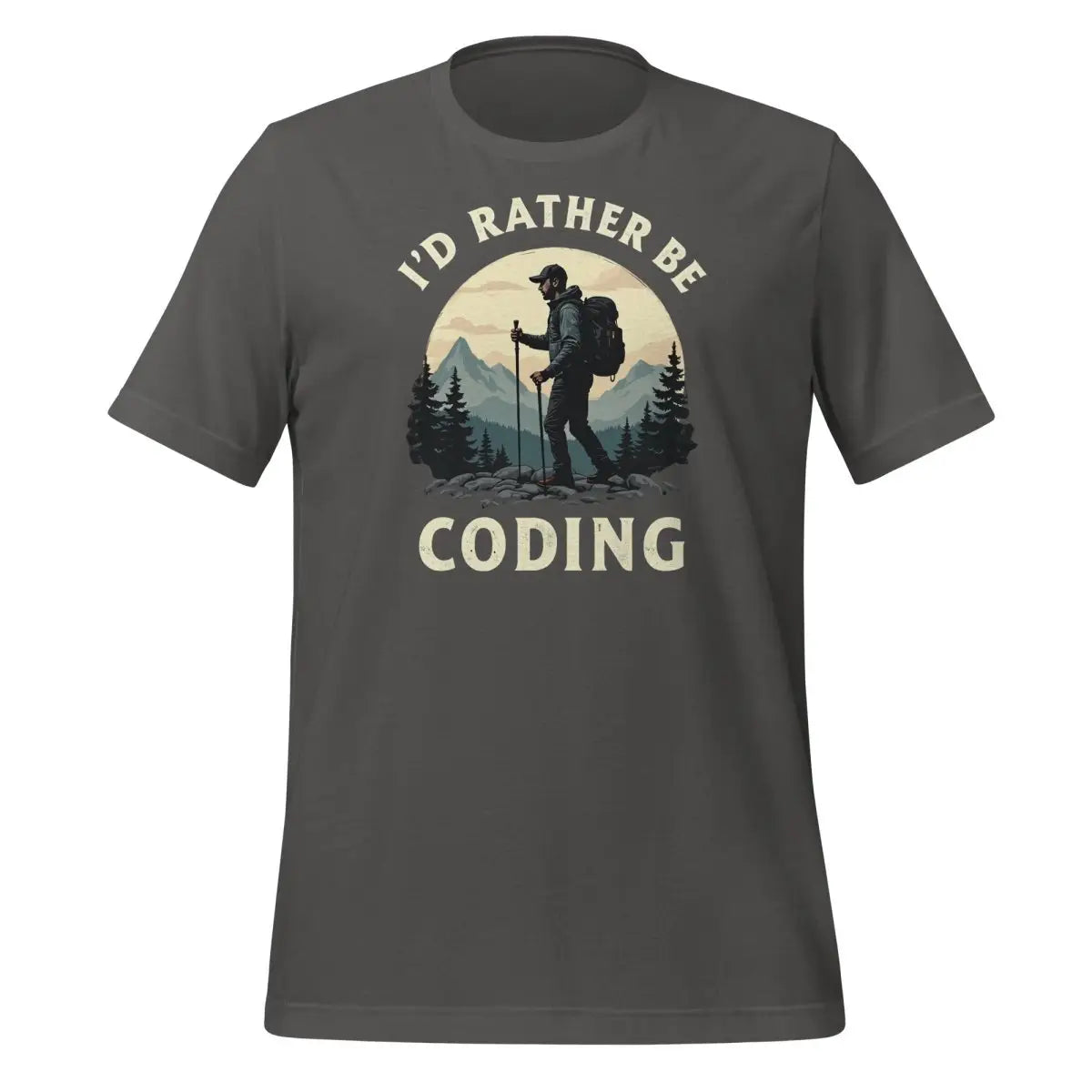 I’d Rather Be Coding T-Shirt (unisex) - Asphalt / M