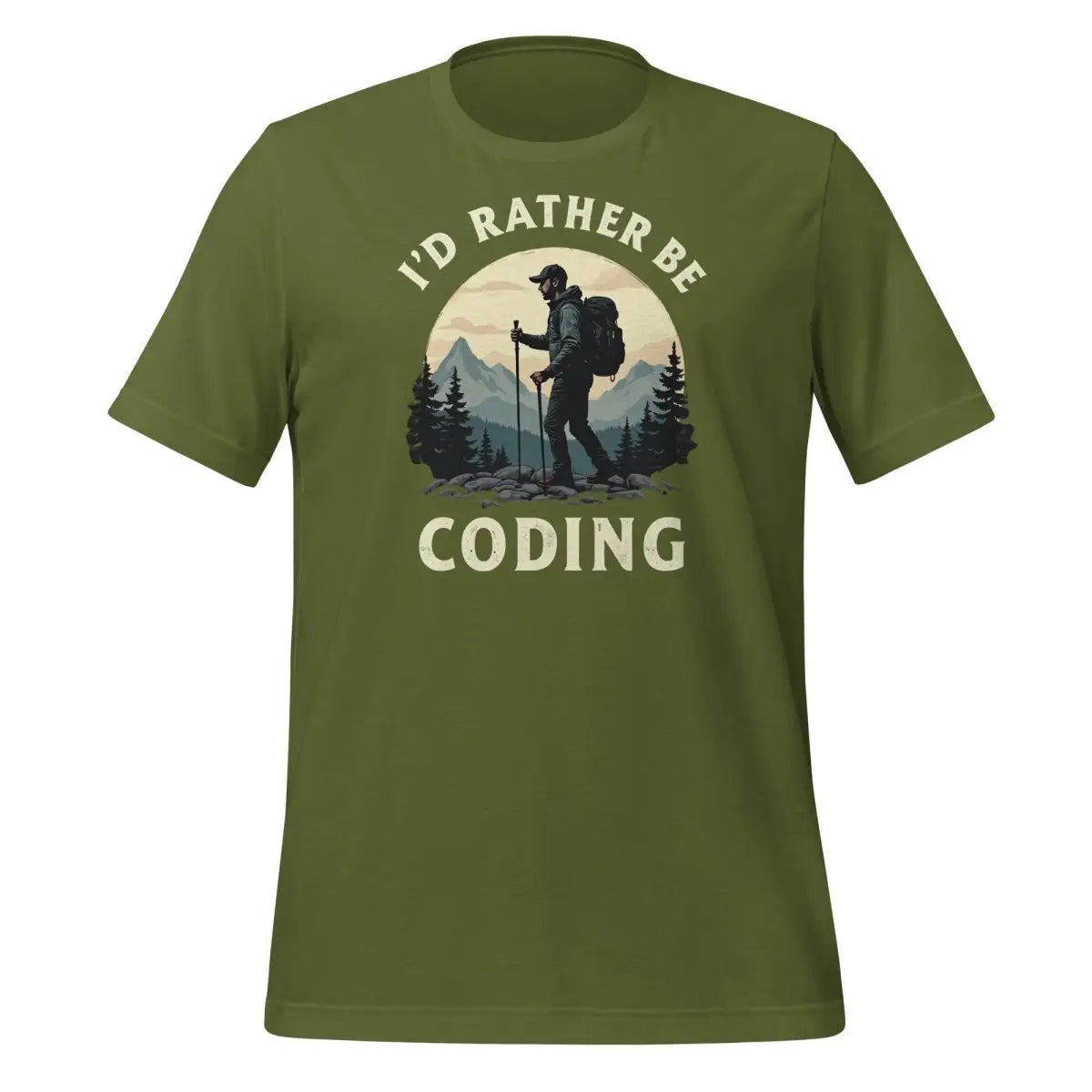 I’d Rather Be Coding T-Shirt (unisex) - Olive / M