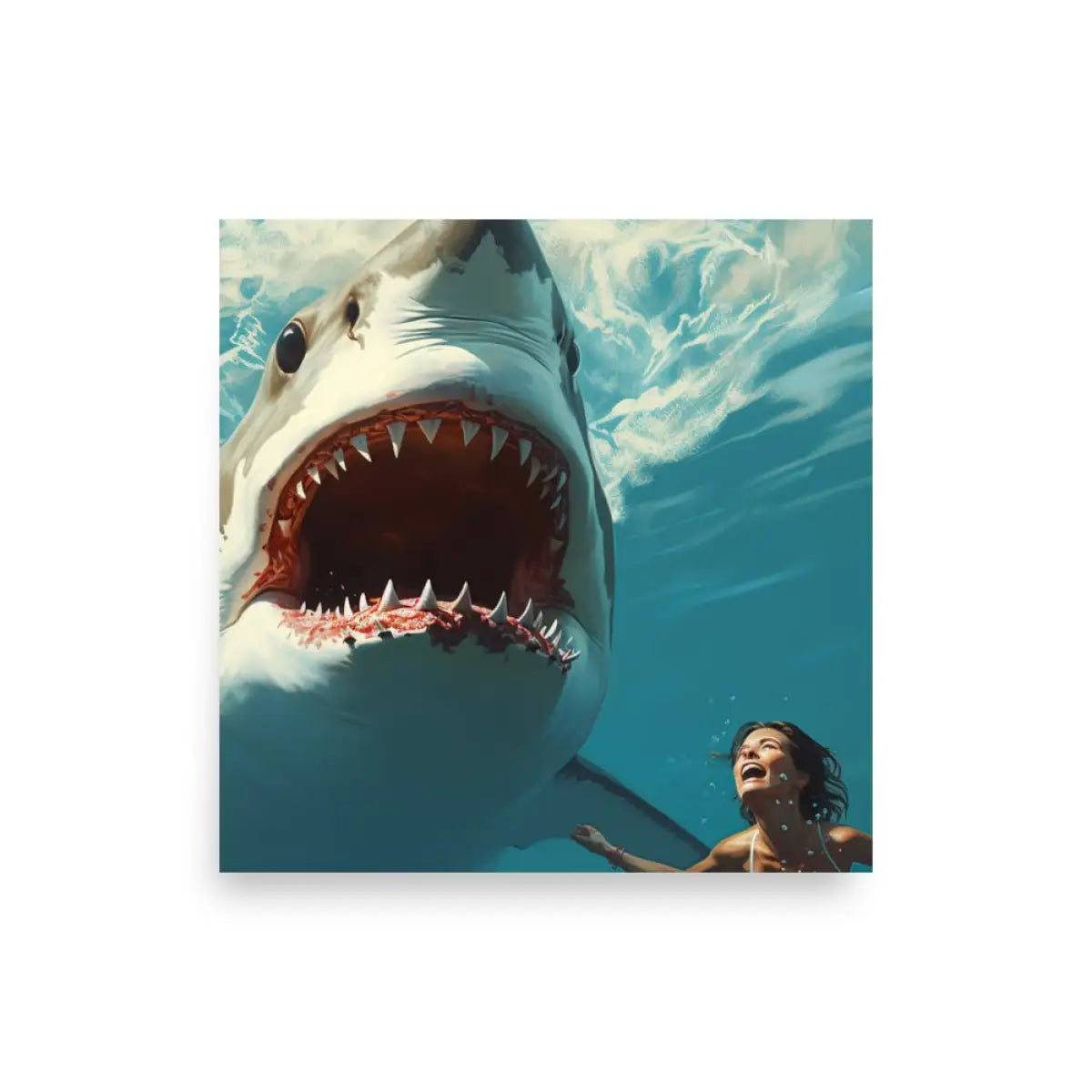 Inspired by the Jaws Movie Poster 2 - 10″×10″