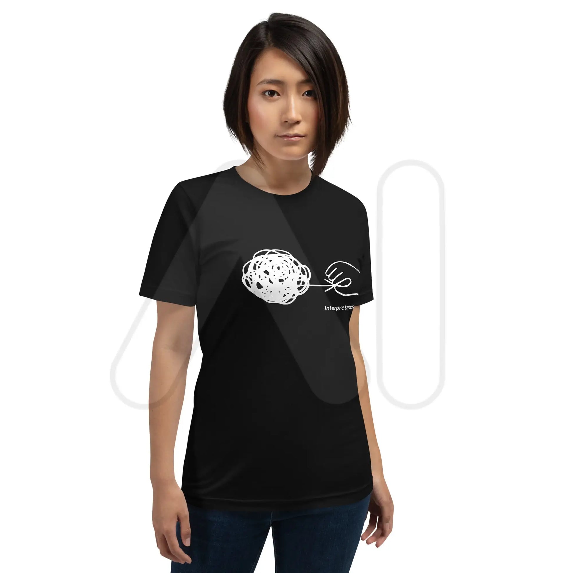 Interpretability in White T-Shirt (unisex)