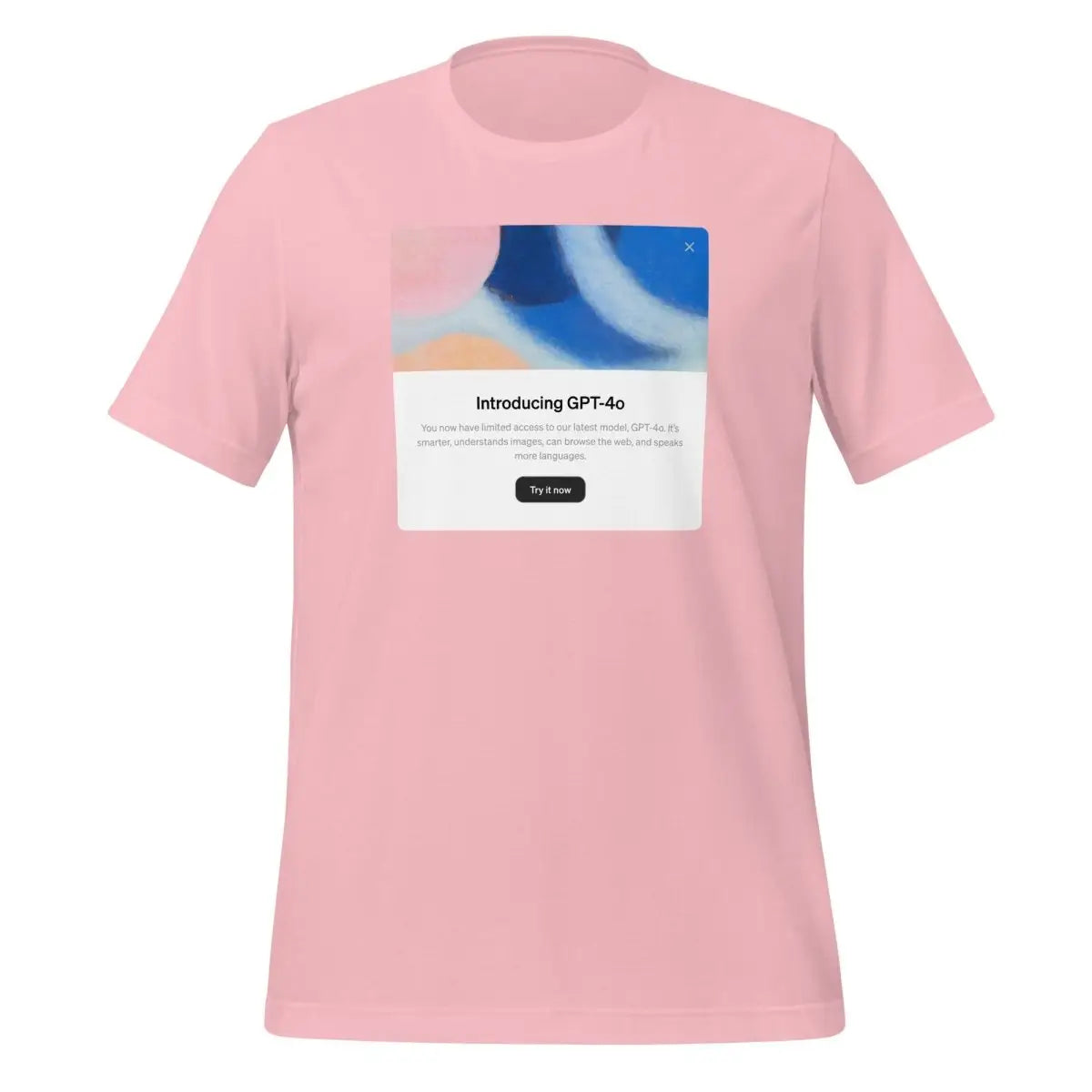 Introducing GPT-4o in Light Mode T-Shirt (unisex) - Pink / M