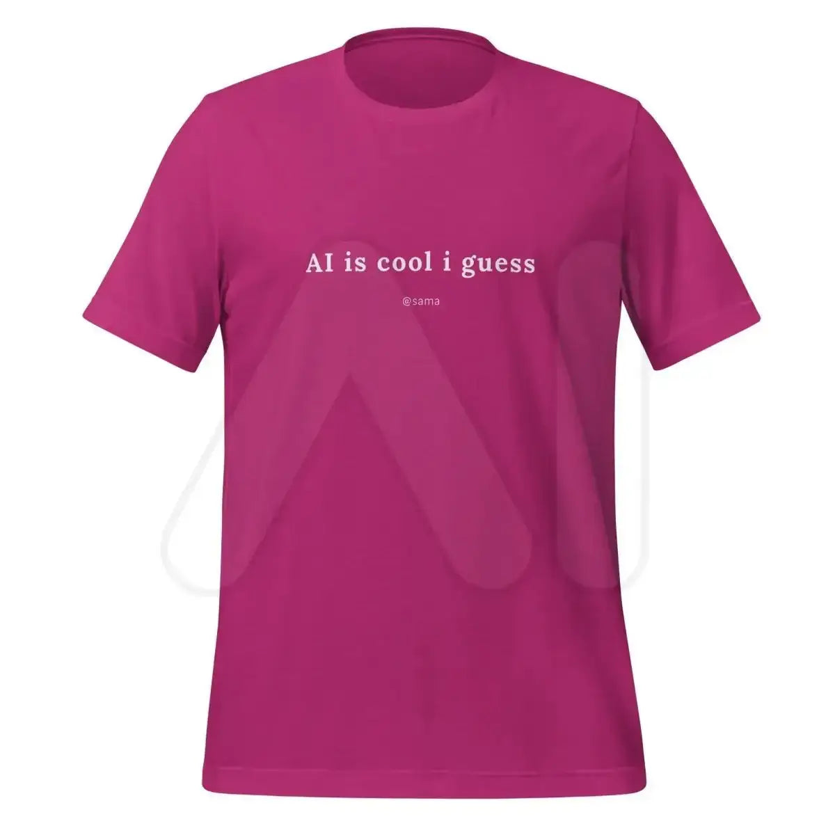 AI is cool i guess [@sama] T-Shirt (unisex) - Berry / M