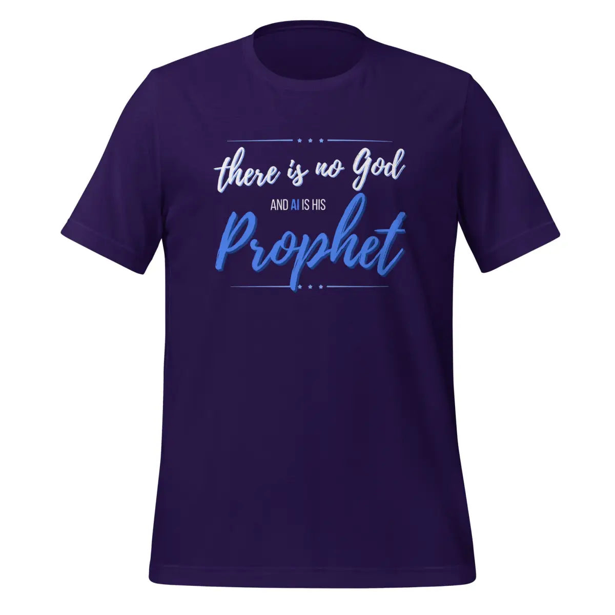 AI is God’s Prophet T-Shirt (unisex) - Team Purple / M