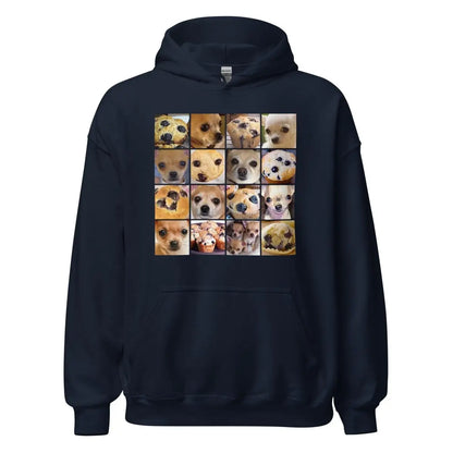 Is it a Blueberry Muffin or is it a Chihuahua? Hoodie (unisex) - Navy / M