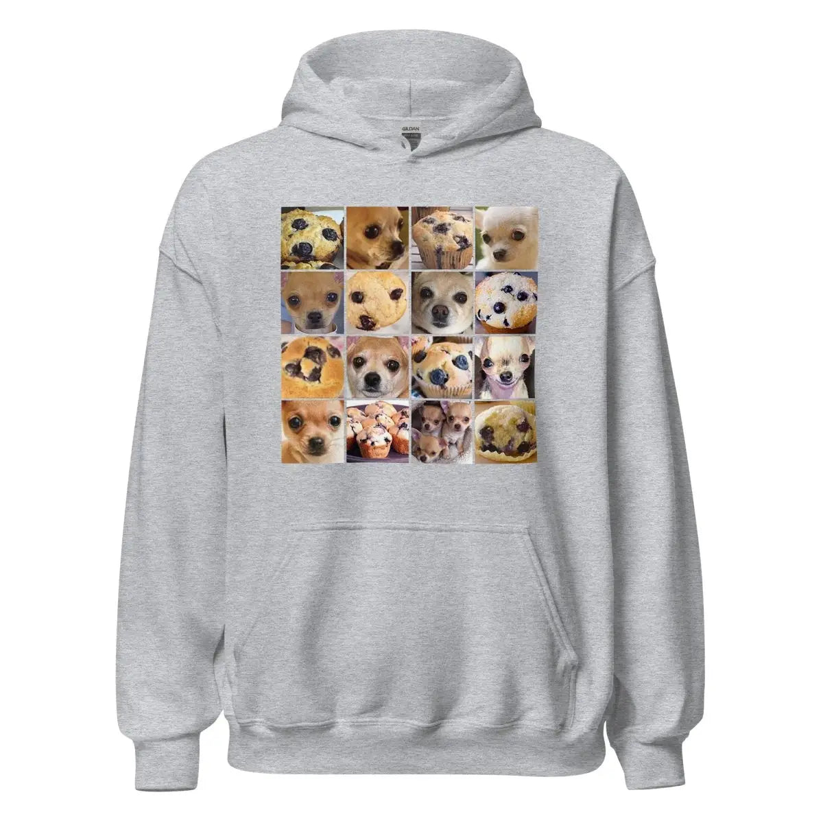 Is it a Blueberry Muffin or is it a Chihuahua? Hoodie (unisex) - Sport Grey / M