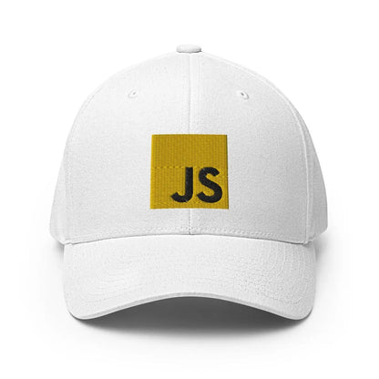 JavaScript Closed-Back Baseball Cap - White / S/M