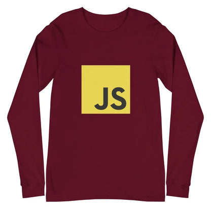 JavaScript Long Sleeve T-Shirt (unisex) - Maroon / M