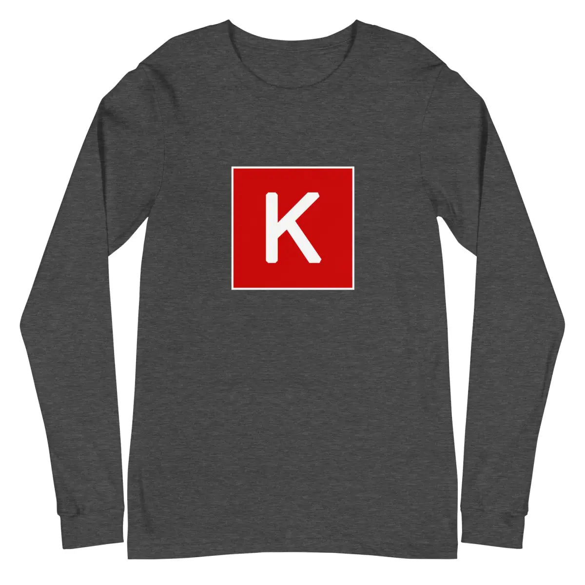 Keras Icon Long Sleeve T-Shirt (unisex) - Dark Grey Heather / M