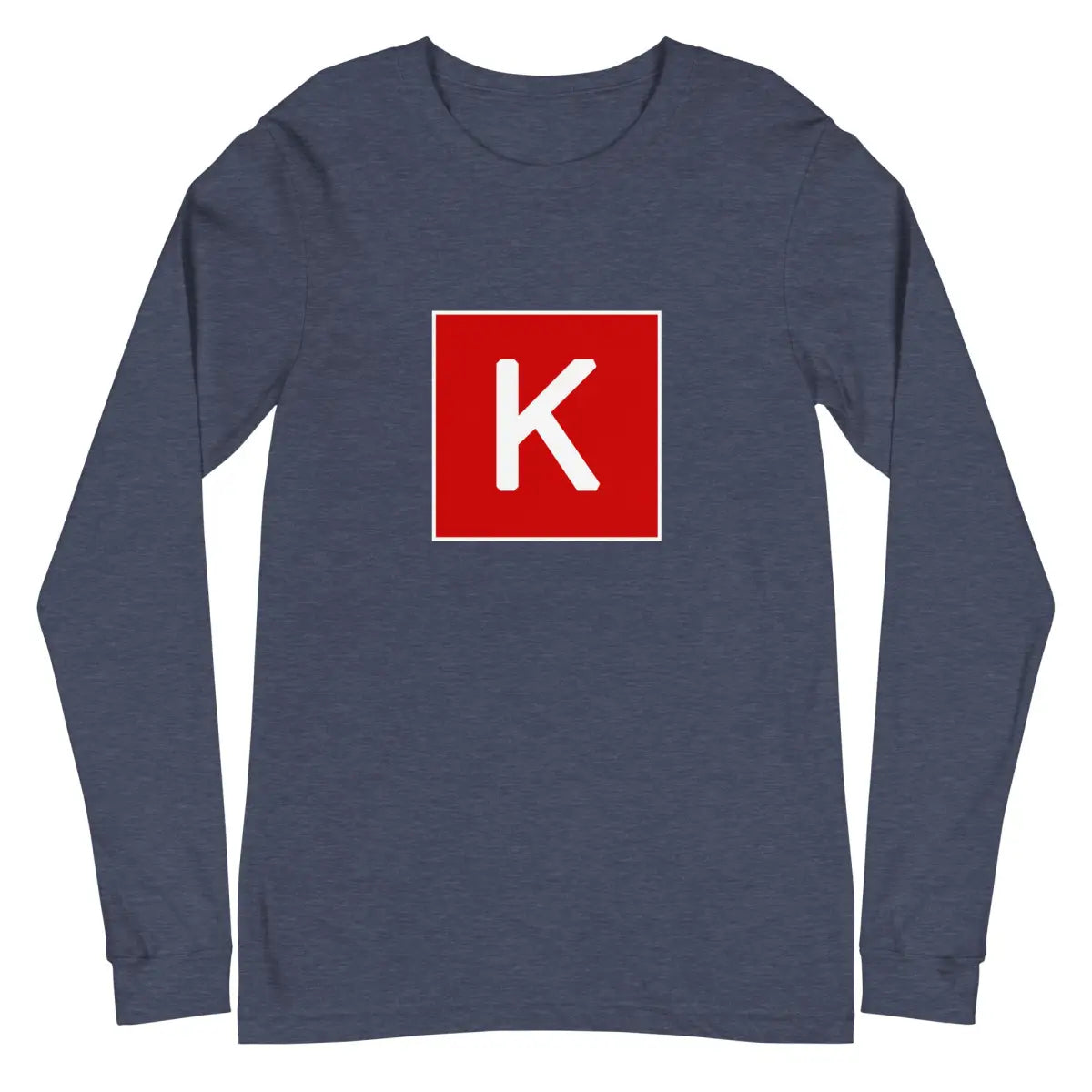 Keras Icon Long Sleeve T-Shirt (unisex) - Heather Navy / M