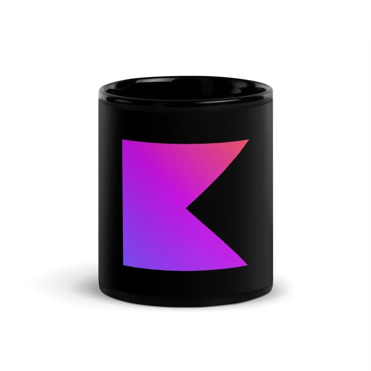 Kotlin Icon Black Glossy Mug - 11 oz