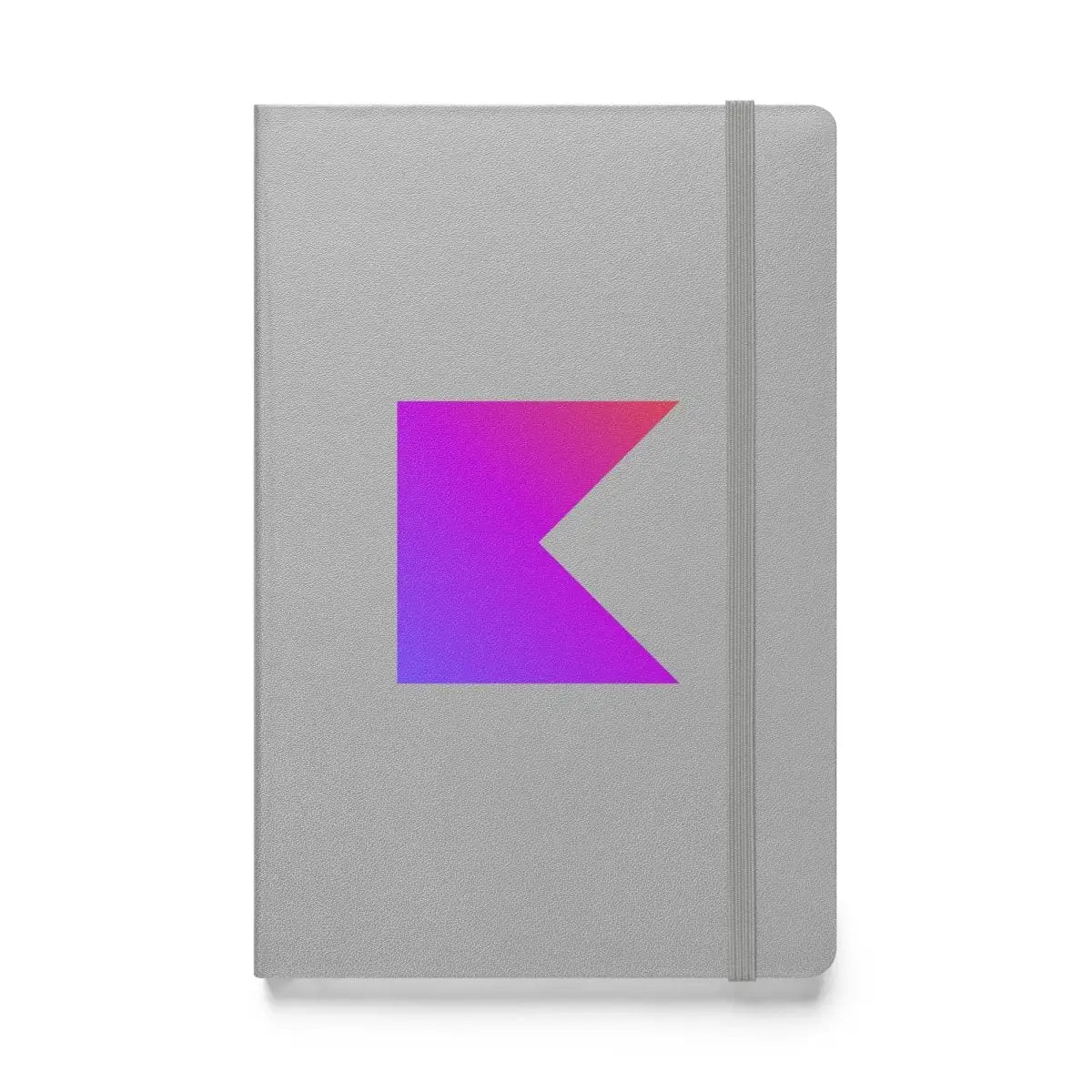 Kotlin Icon Hardcover Bound Notebook - Silver