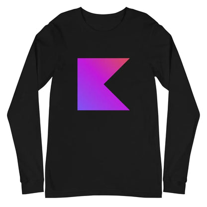 Kotlin Icon Long Sleeve T-Shirt (unisex) - Black / M