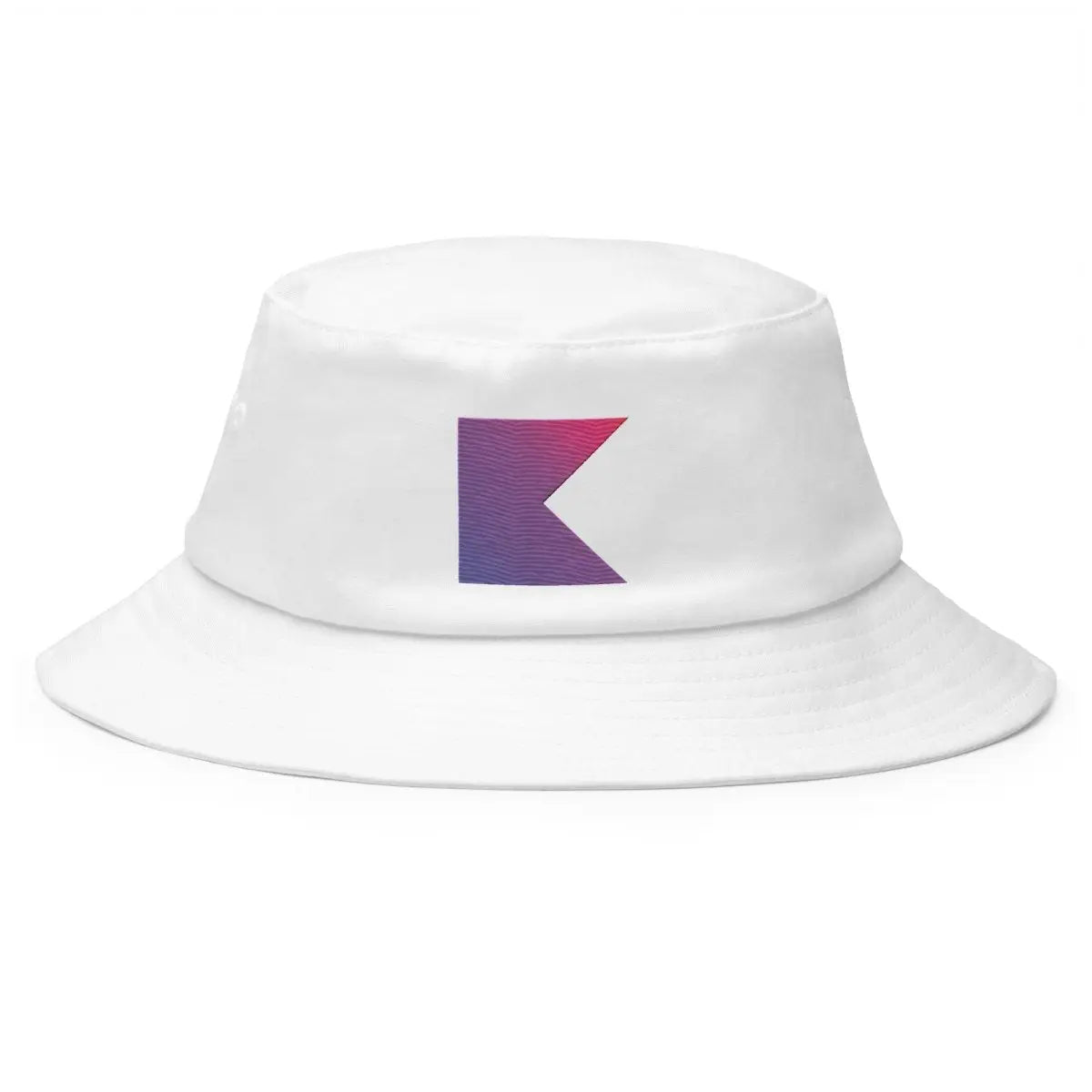 Kotlin Icon True-Color Embroidered Bucket Hat - White