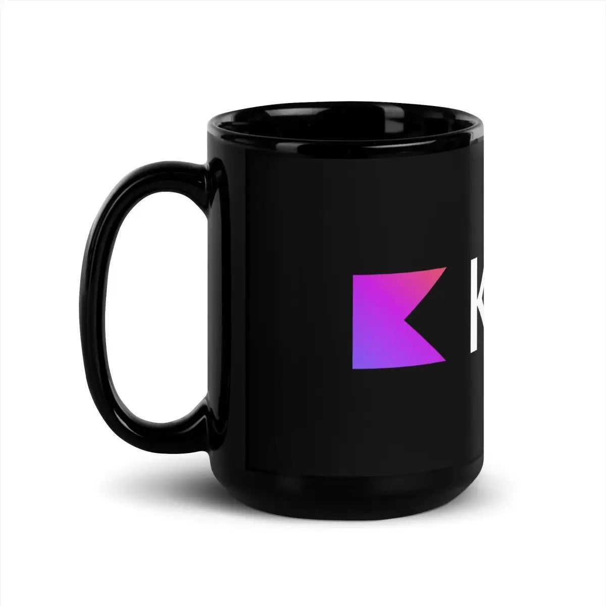 Kotlin Logo Black Glossy Mug