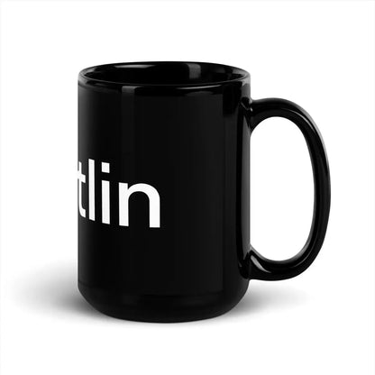 Kotlin Logo Black Glossy Mug