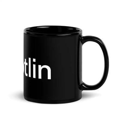 Kotlin Logo Black Glossy Mug