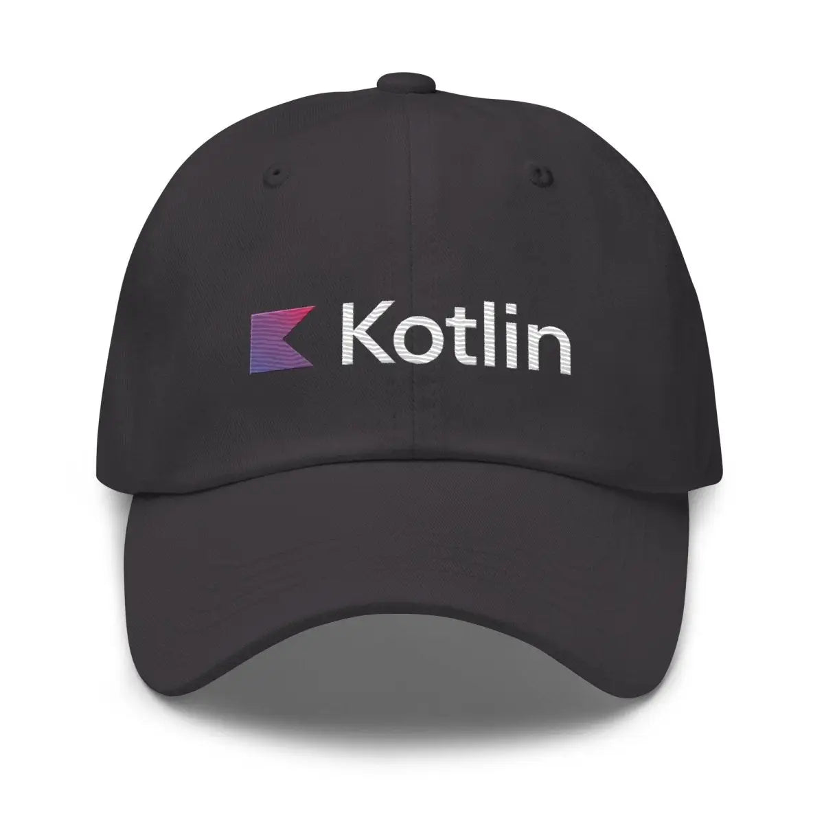 Kotlin Logo True-Color Embroidered Cap - Dark Grey