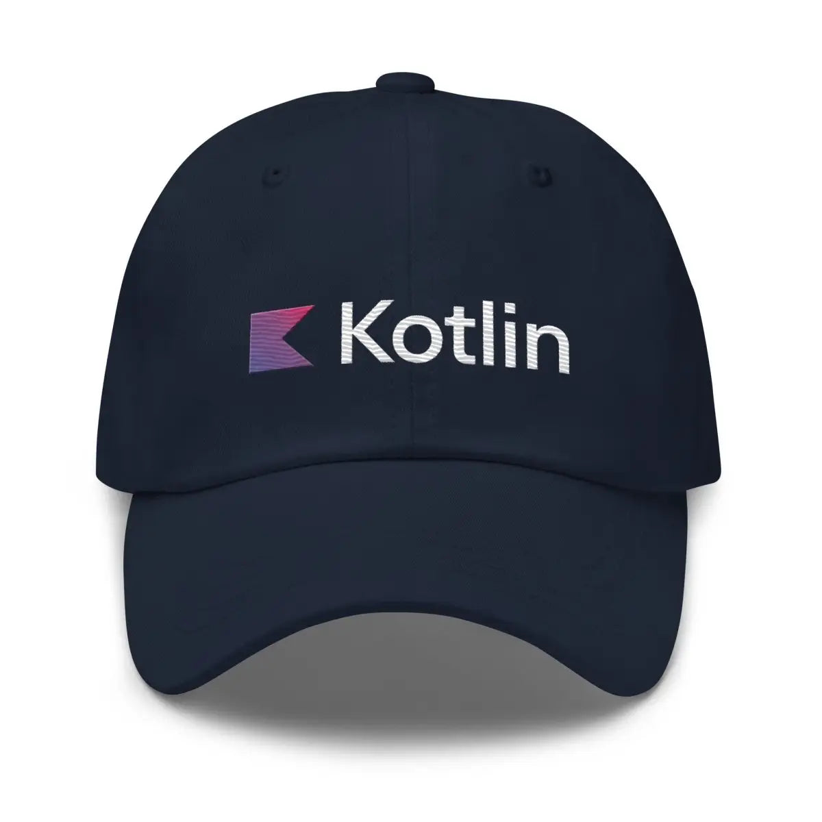 Kotlin Logo True-Color Embroidered Cap - Navy