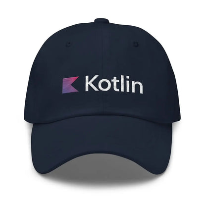 Kotlin Logo True-Color Embroidered Cap - Navy