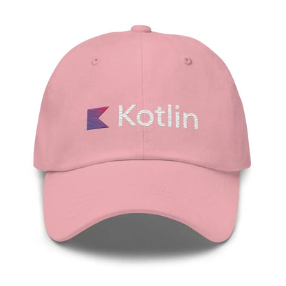 Kotlin Logo True-Color Embroidered Cap - Pink