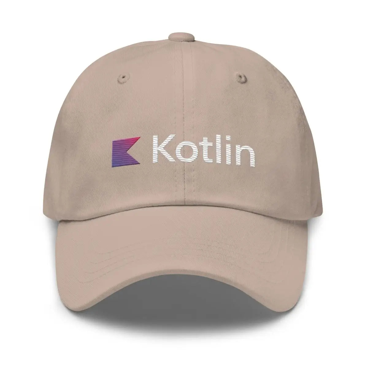 Kotlin Logo True-Color Embroidered Cap - Stone