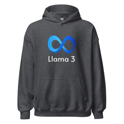 Llama 3 Hoodie (unisex) - Dark Heather / M