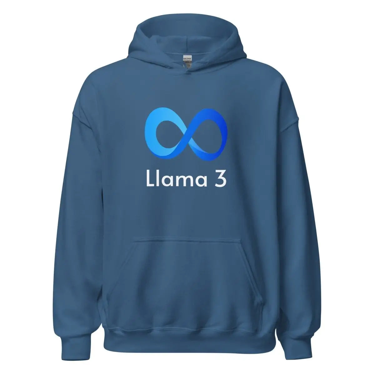 Llama 3 Hoodie (unisex) - Indigo Blue / M