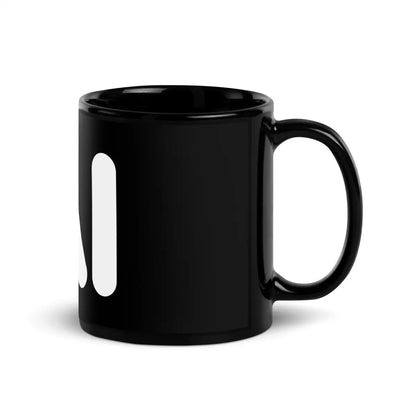 AI Logo Black Glossy Mug