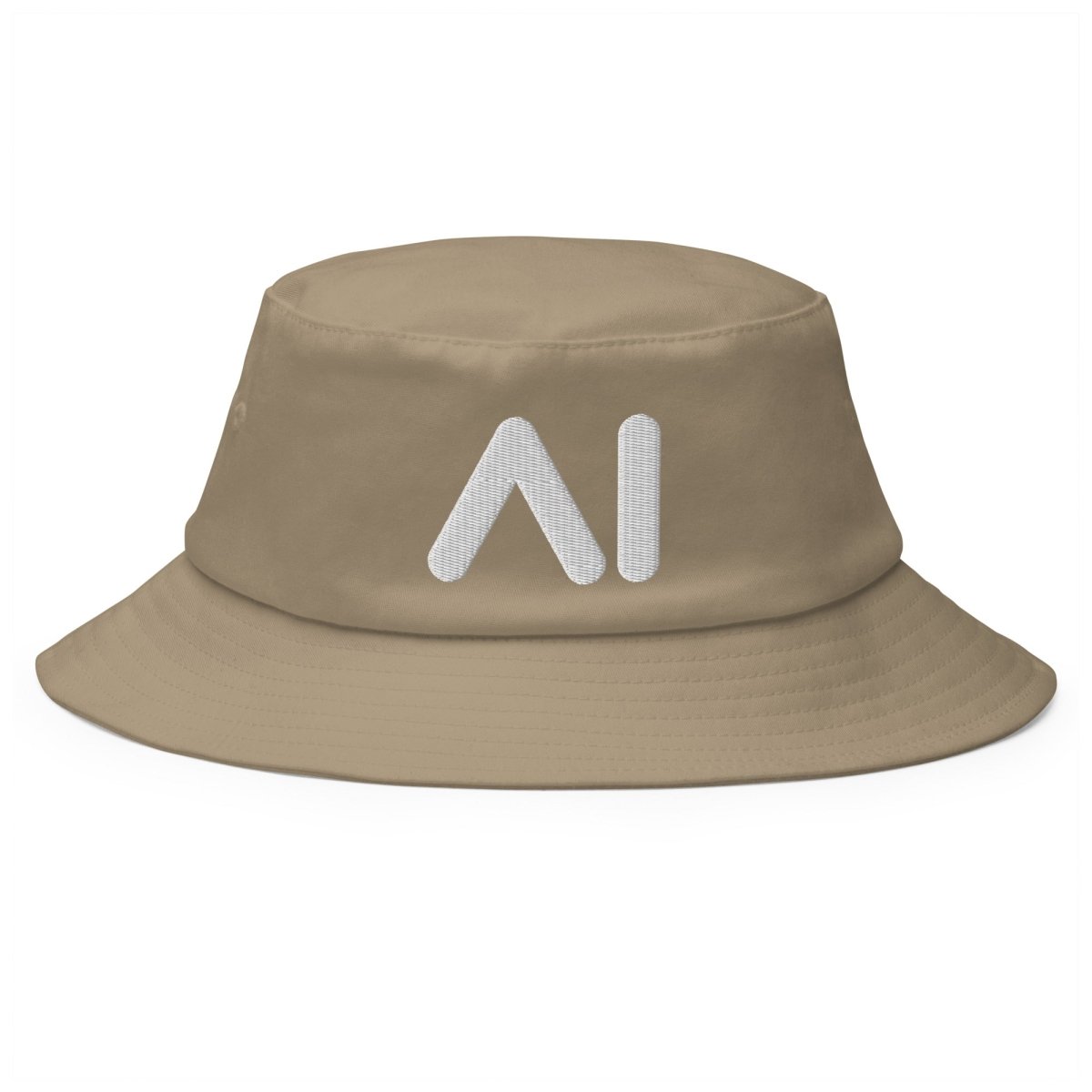 AI Logo Embroidered Bucket Hat - Khaki - AI Store