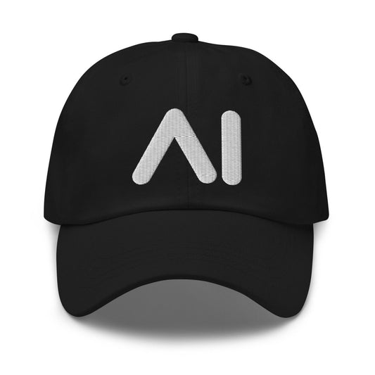 AI Logo Embroidered Cap - Black - AI Store