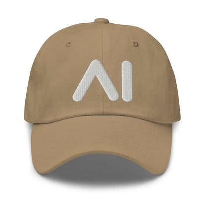 AI Logo Embroidered Cap - Khaki - AI Store