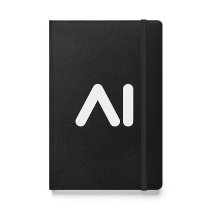 AI Logo Hardcover Bound Notebook - Black