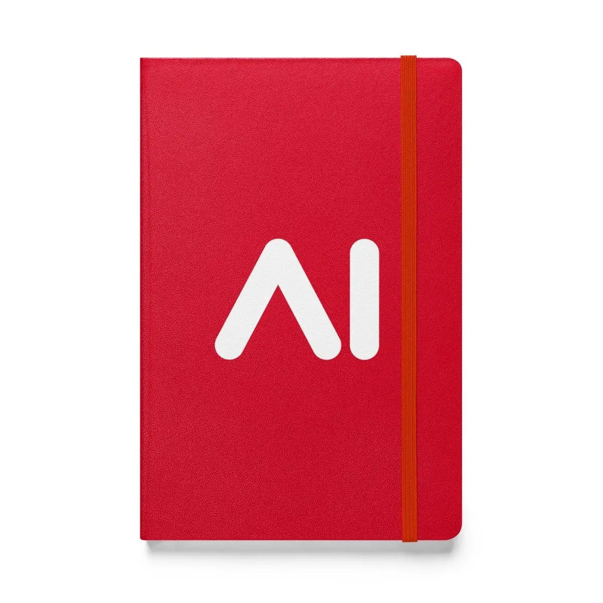 AI Logo Hardcover Bound Notebook - Red