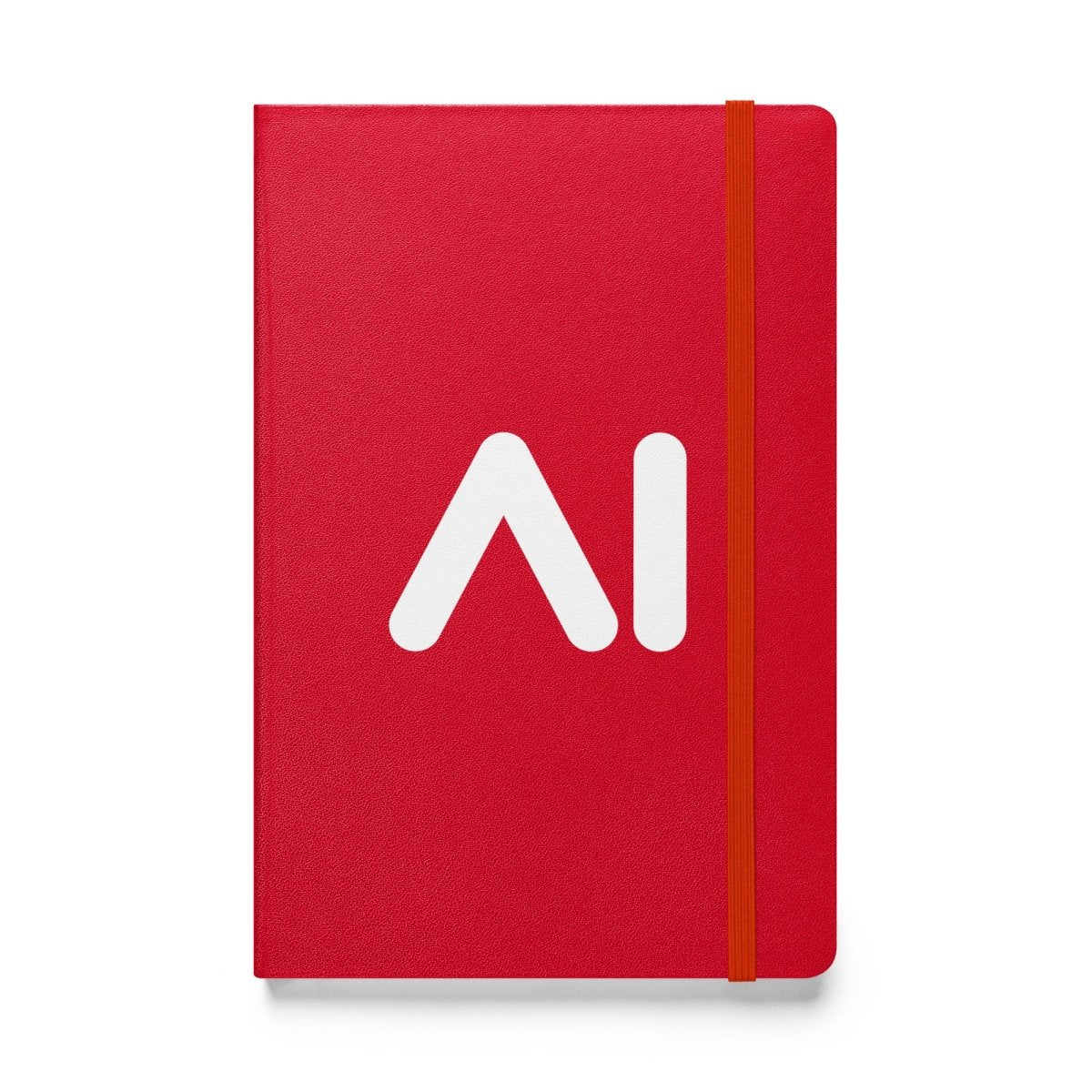 AI Logo Hardcover Bound Notebook - Red - AI Store