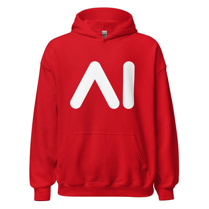 AI Logo Hoodie (unisex) - Red - AI Store