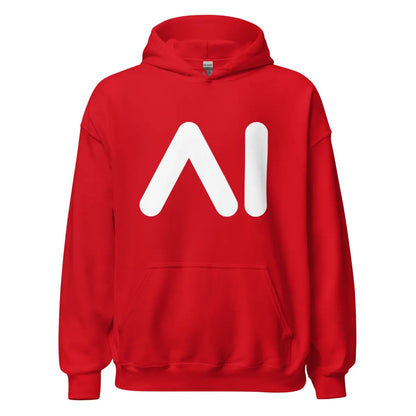 AI Logo Hoodie (unisex) - Red / M