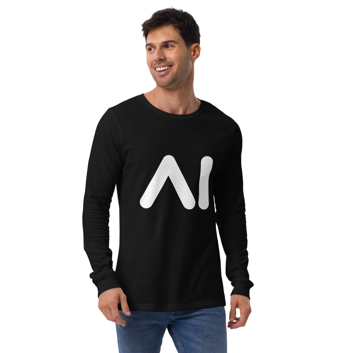 AI Logo Long Sleeve T - Shirt (unisex) - Black - AI Store