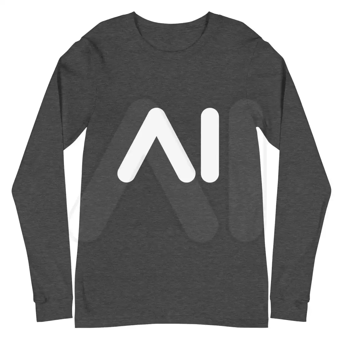 AI Logo Long Sleeve T-Shirt (unisex) - Dark Grey Heather / M