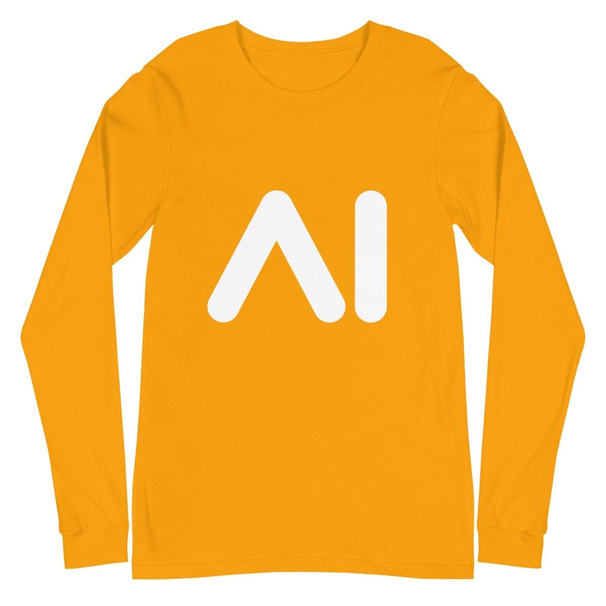 AI Logo Long Sleeve T - Shirt (unisex) - Gold - AI Store