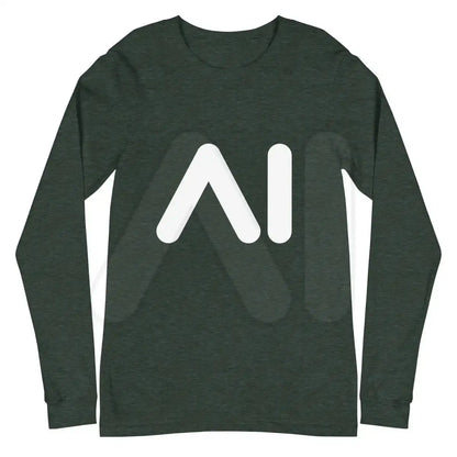 AI Logo Long Sleeve T-Shirt (unisex) - Heather Forest / M