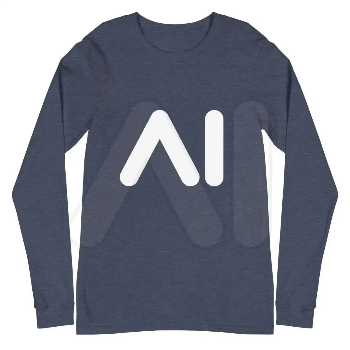 AI Logo Long Sleeve T-Shirt (unisex) - Heather Navy / M