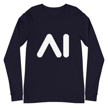 AI Logo Long Sleeve T - Shirt (unisex) - Navy - AI Store