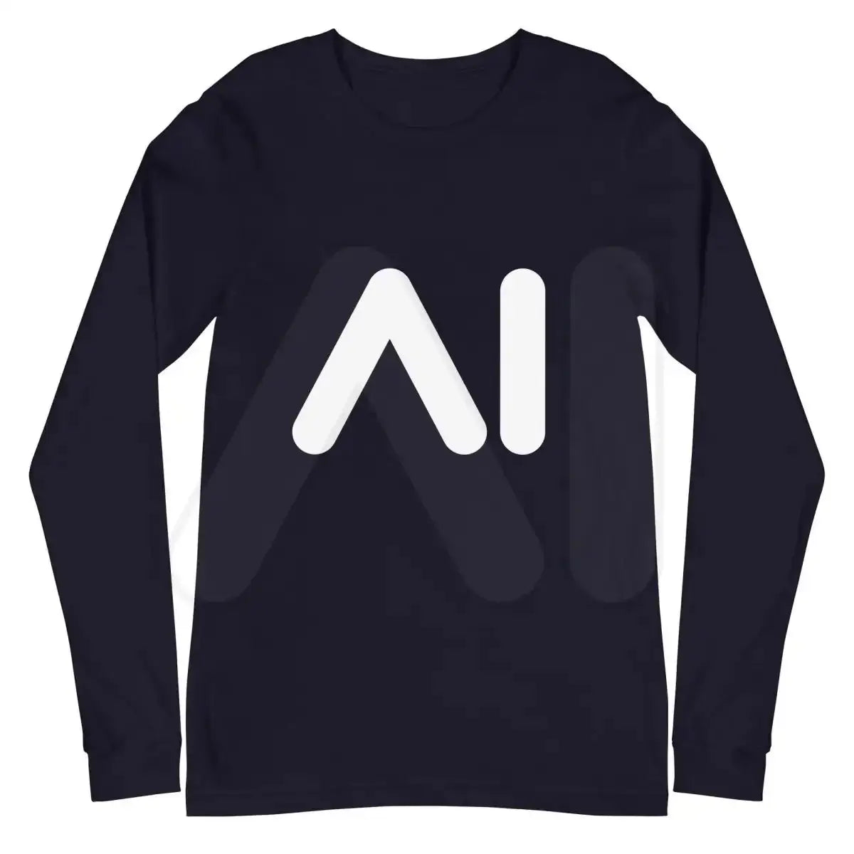 AI Logo Long Sleeve T-Shirt (unisex) - Navy / M