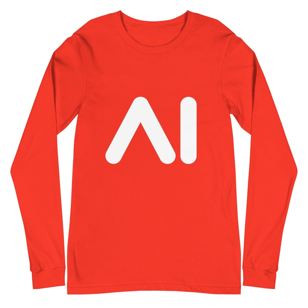 AI Logo Long Sleeve T - Shirt (unisex) - Poppy - AI Store