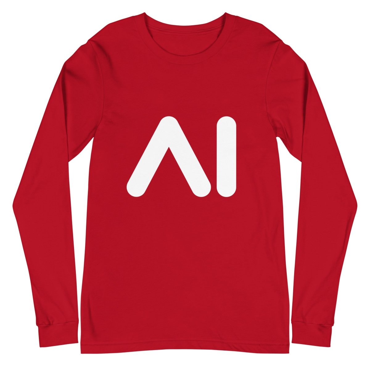 AI Logo Long Sleeve T - Shirt (unisex) - Red - AI Store