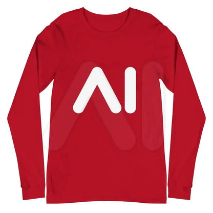 AI Logo Long Sleeve T-Shirt (unisex) - Red / M